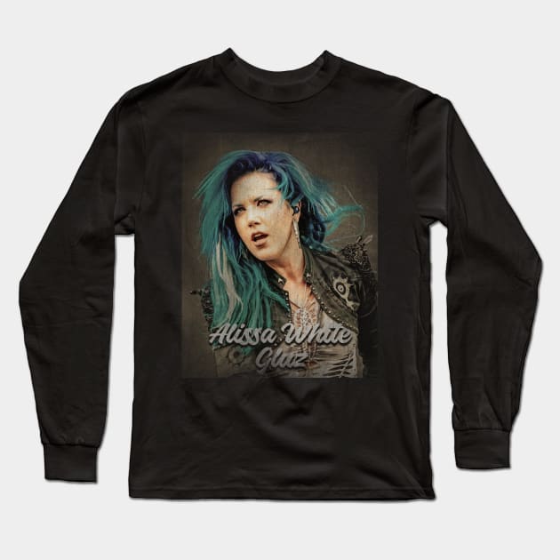 Vintage Alissa White Gluz Long Sleeve T-Shirt by Ihkwan Art